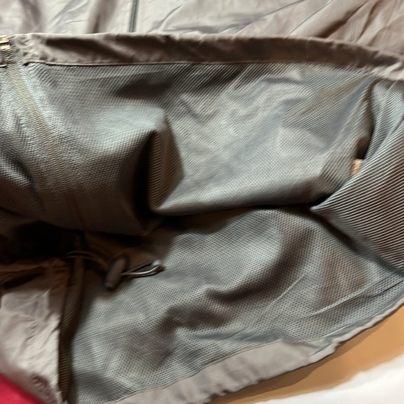 PONY GRAY zip Windbreaker jacket Drawstring hem Pockets blue white pony logo 2XL - Picture 10 of 16